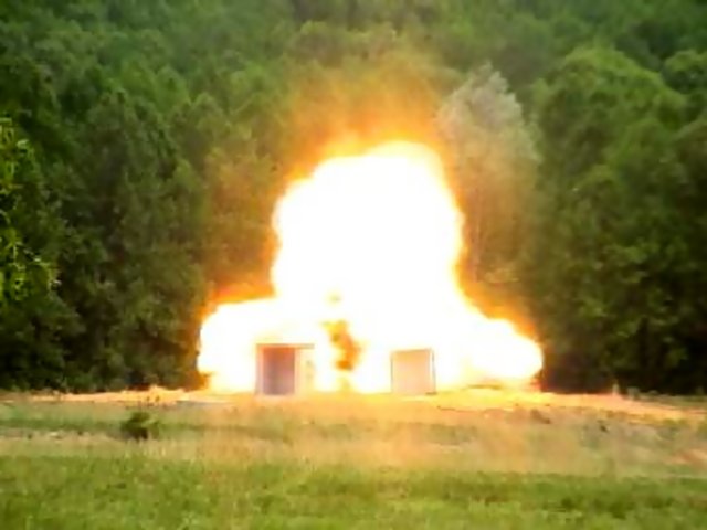 Cofraje polistiren - Test explozie